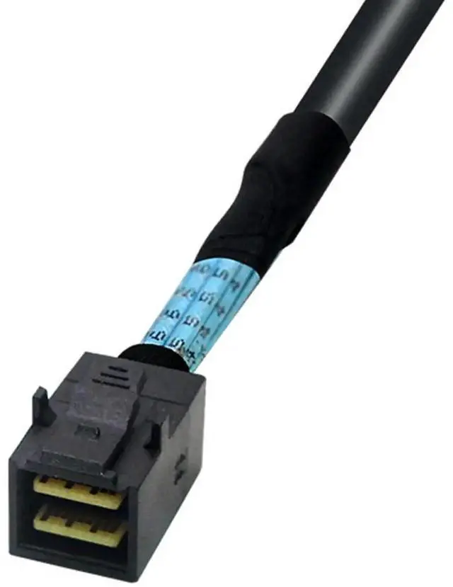 Alt view image 3 of 6 - 1m/3.3FT External Mini SAS HD Cable SFF-8644 Male to SFF-8643 Male, High Speed Data Transmission Cord for Server RAID Controller Storage Array Connection