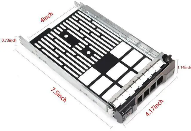 Alt view image 6 of 7 - 2 Pack 3.5 Inch Hard Drive Tray Caddy F238F 0F238F SAS SATA HDD SSD Carrier Compatible with Dell PowerEdge T330 T430 T630 R230 R330 R430 R530 R630 R730 R730XD R930 Rack Tower Server