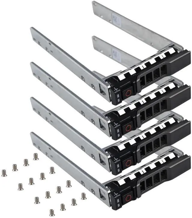 Main image of 4 Pack 2.5 Inch SFF Hard Drive Tray Caddy G176J 0G176J SAS SATA SSD HDD Hot Swap Carrier Compatible with Dell PowerEdge R720 R630 R730 R830 R930 T430 T440 T640 R720XD Server