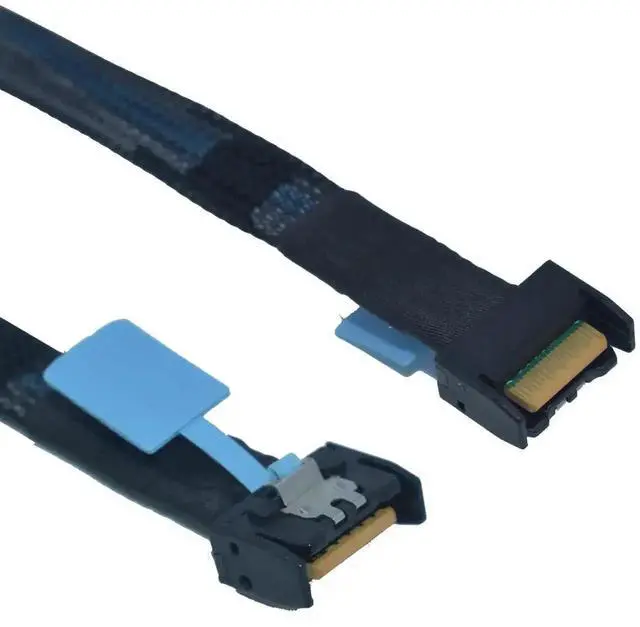 Alt view image 5 of 5 - PCIe 5.0 MCIO x4 (SFF-TA-1016) to EDSFF 1C Data Cable with 15Pin SATA Power, 1.6FT/50CM High Speed NVMe Cable Compatible with E1.S E1.L E3.S E3.L EDSFF SSD for Server Storage Expansion