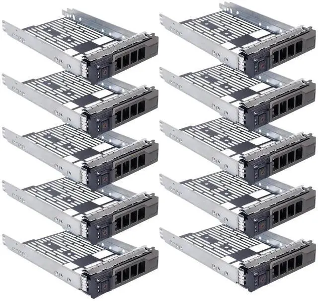 Main image of 10 Pack 3.5" LFF SAS SATA Hard Drive Tray Caddy PN F238F 0F238F Hot Swap Carrier Compatible with Dell PowerEdge 11G 12G 13G 14G T340 T440 T640 R530 R730 R930 R520 R720 R720XD Server