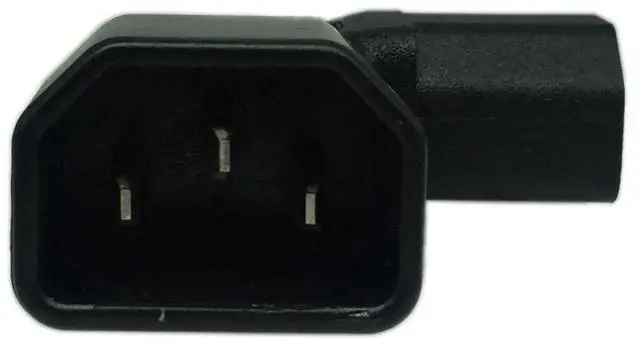Alt view image 5 of 6 - Cerrxian Left Angle IEC 320 C14 Male to C13 Female Power Adapter, 3-Pin PDU PSU UPS Power Extension Receptacle for LCD LED Wall Mount TVs, Servers & Monitors