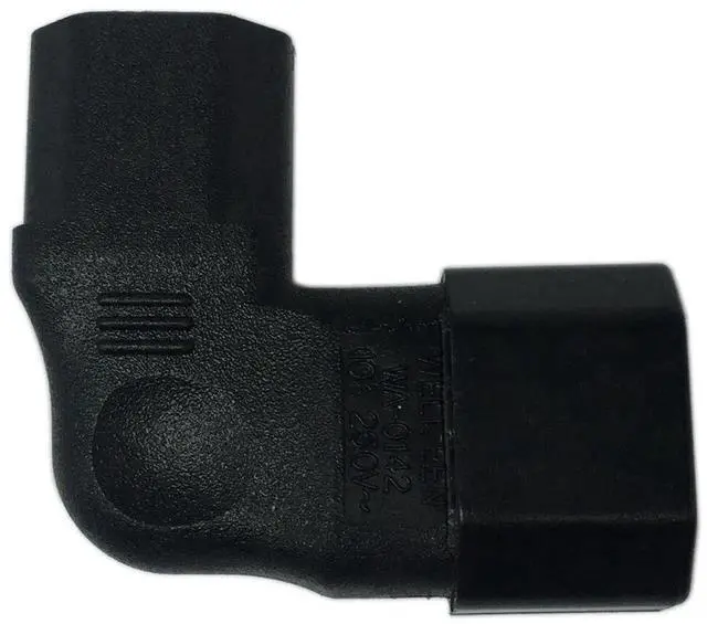 Alt view image 2 of 6 - Cerrxian Left Angle IEC 320 C14 Male to C13 Female Power Adapter, 3-Pin PDU PSU UPS Power Extension Receptacle for LCD LED Wall Mount TVs, Servers & Monitors