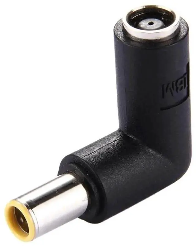 Alt view image 4 of 4 - 90 Degree Right Angle DC 7.9x5.4mm Male to Female Power Connector Adapter, Elbow DC Barrel Plug Converter for ThinkPad IBM Laptops Notebooks
