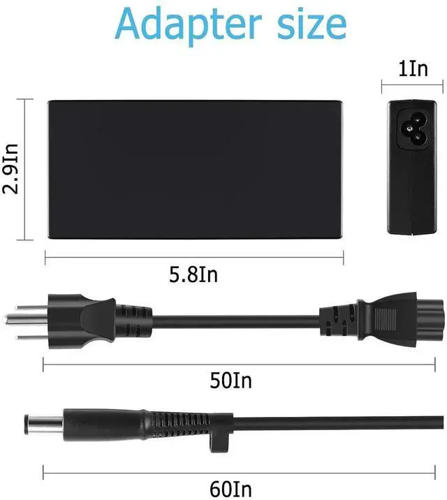Alt view image 2 of 5 - 120W AC Power Adapter Replacement for HP Thunderbolt Dock G2 2UK37AA#ABB / 2UK37AA#ABA, Fits OEM PN 906329-002 902369-003 TPC-F122-D23 DOC0200A-OBP