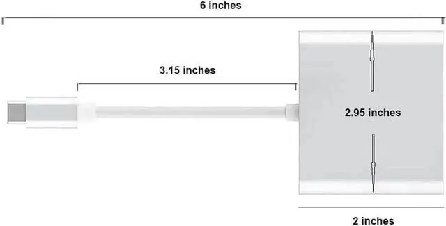 Alt view image 4 of 7 - 3-in-1 USB-C Multiport Adapter with DP Alt Mode, Type-C PD Charging, 1080P VGA Output & USB 3.0 Data Port, Compatible with MacBook, MacBook Pro, Chromebook Pixel, XPS 13, Yoga 920, Samsung S9