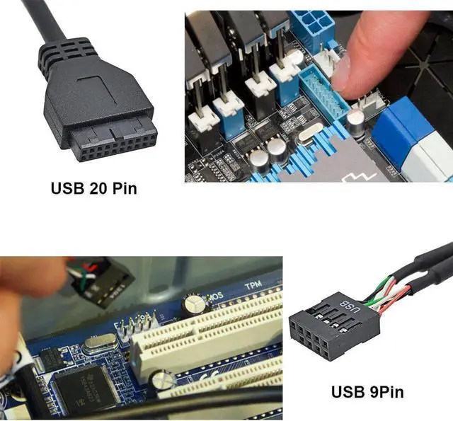 Alt view image 7 of 7 - 3.5 Inch Floppy Bay PC Front Panel 4-Port USB Hub Splitter, 2 USB3.0 + 2 USB2.0 Multi Interface Expansion for Desktop Chassis