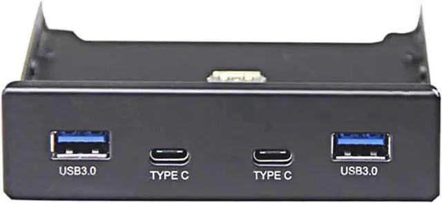 Main image of 3.5 Inch Floppy Bay 4-Port USB Hub, Dual 5Gbps USB 3.1 Type-C + Dual USB 3.0 Type-A Front Panel Adapter, 19Pin USB 3.0 Header Splitter for Desktop PC Chassis