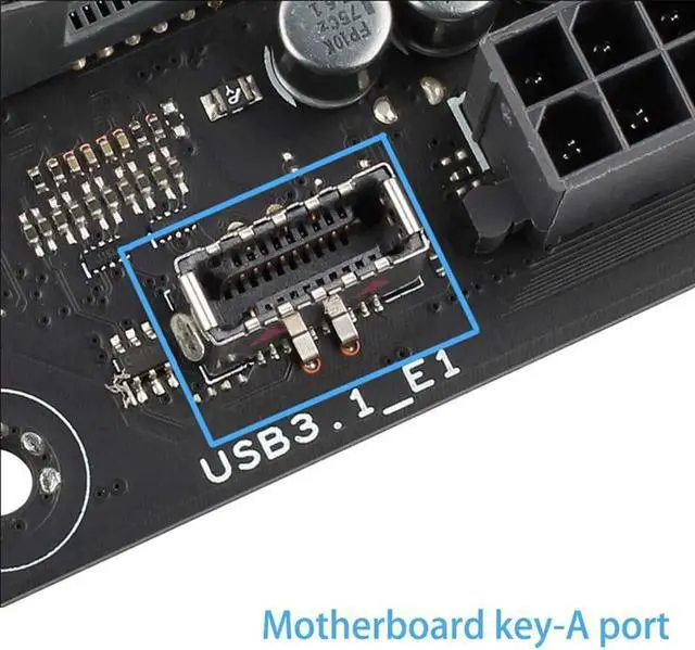 Alt view image 3 of 6 - 5.25 Inch Optical Drive Bay Multifunction Front Panel Expansion Board, 10Gbps USB3.1 Gen2 Type-C, 7 Ports Total with USB3.0, USB2.0, HD Audio & Mic Jack, Equipped with 20Pin Key-A USB3.1 Motherboard H