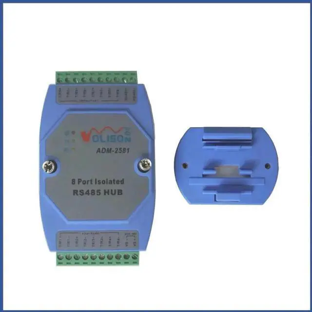 Main image of Industrial Isolated 8-Port RS485 Hub, 1 to 8 Channel RS485 Signal Distributor Repeater, DIN Rail Mount RS485 Splitter with Galvanic Isolation