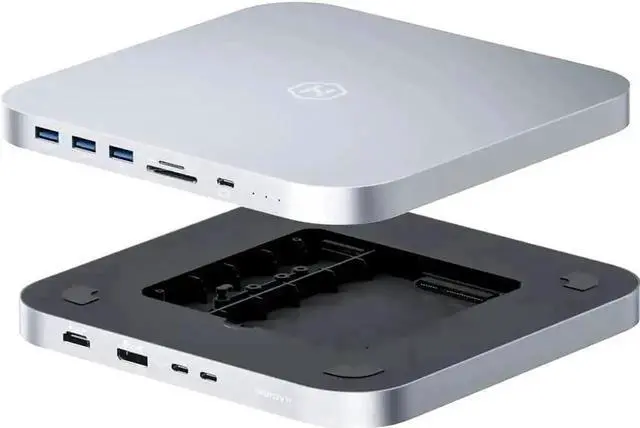 Main image of Hagibis MC25 Pro HD USB-C Docking Station with Dual Hard Drive Enclosure, 4K@60Hz DP1.4 & HDMI Type-C Hub for Mac Mini M2, Mac Studio M1 Max/M1 Ultra, Supports M.2 NVMe SSD & 2.5" SATA HDD, 10Gbps USB