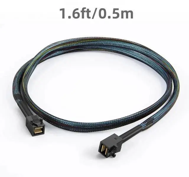 Alt view image 6 of 7 - 1.6FT/0.5M Internal Mini SAS HD Cable SFF-8643 Male to Male, 12Gbps High Speed SAS Storage Wire for Server RAID Controller, NVMe Backplane and NAS Hard Drive Array