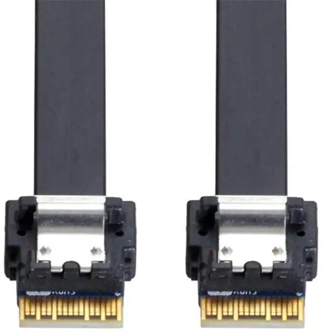 Alt view image 4 of 7 - 40cm SFF-8654 Male to Male Slimline SAS 4.0 Internal Cable, 38Pin 4i PCIe 4.0 Slim SAS Wire for Server RAID Controller, NVMe Backplane & Dense Compact Storage Chassis
