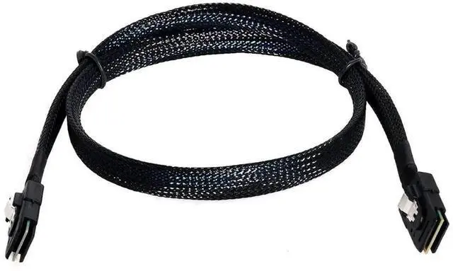 Alt view image 2 of 7 - 70cm SFF-8087 Male to Male Internal Mini SAS Cable, 36Pin 6Gbps Server RAID Data Wire for PCIe RAID Controller, Storage Backplane and NAS Multi-Disk Array