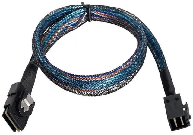 Alt view image 4 of 7 - 50cm SFF-8087 to SFF-8643 Internal Mini SAS Mixed Cable, 6Gbps/12Gbps Cross-Generation Server RAID Data Wire for RAID Controller, Storage Backplane & NAS Hard Drive Array