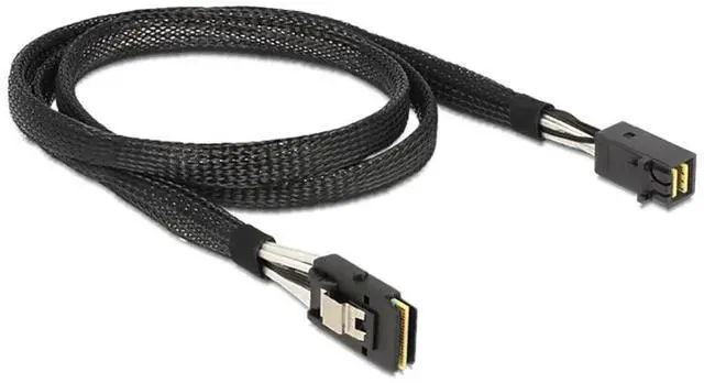 Alt view image 5 of 7 - 50cm SFF-8087 to SFF-8643 Internal Mini SAS Mixed Cable, 6Gbps/12Gbps Cross-Generation Server RAID Data Wire for RAID Controller, Storage Backplane & NAS Hard Drive Array