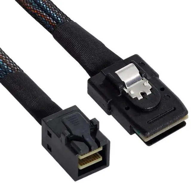 Alt view image 6 of 7 - 50cm SFF-8087 to SFF-8643 Internal Mini SAS Mixed Cable, 6Gbps/12Gbps Cross-Generation Server RAID Data Wire for RAID Controller, Storage Backplane & NAS Hard Drive Array