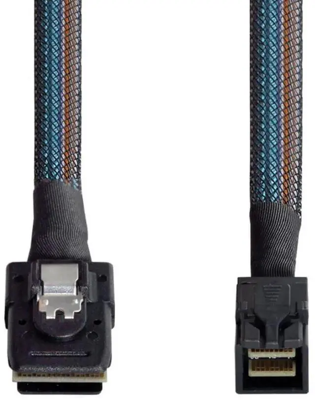 Alt view image 2 of 7 - 50cm SFF-8087 to SFF-8643 Internal Mini SAS Mixed Cable, 6Gbps/12Gbps Cross-Generation Server RAID Data Wire for RAID Controller, Storage Backplane & NAS Hard Drive Array