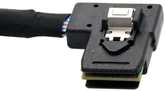 Alt view image 5 of 7 - 80cm Ultra Slim Flat Left 90 Degree Angled SFF-8087 to SFF-8087 Mini SAS 36Pin Server RAID Data Cable