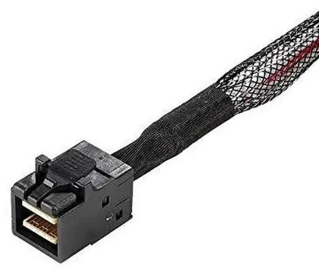 Alt view image 5 of 6 - 50cm Internal HD Mini-SAS SFF-8643 to U.2 SFF-8639 NVMe SSD Cable, 12Gbps SAS 3.0 Storage Wire with 15Pin SATA Power for Server RAID Workstation
