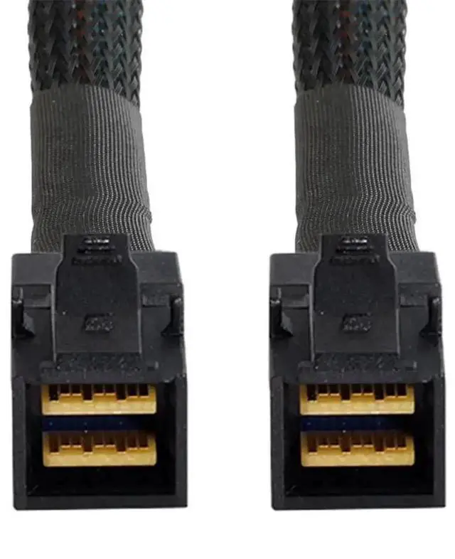 Alt view image 2 of 7 - 50cm Internal SFF-8643 to SFF-8643 Mini SAS HD Interconnect Cable, 12Gbps SAS 3.0 Storage Wire for Server RAID Card & Hard Drive Backplane