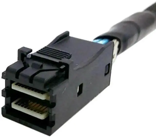 Alt view image 6 of 7 - 100cm SFF-8643 Mini SAS HD to U.2 SFF-8639 NVMe SSD Cable, PCIe High-Speed Internal Storage Wire for Motherboard M.2 RAID Card