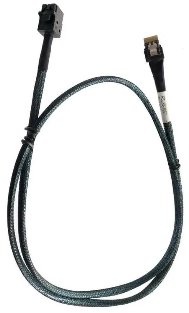 Alt view image 2 of 5 - 1M Slimline SAS Cable SFF-8654 4i 38Pin to SFF-8087 4i 36Pin, PCIe 4.0 & SAS 3.0 Dual Protocol Server Storage Cable