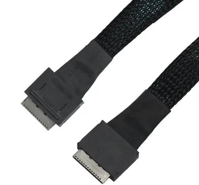 Alt view image 5 of 7 - 50cm/1.6FT OCuLink PCIe 4.0 Cable, Dual SFF-8611 8i Male to Male High-Speed Server Storage Interconnect Cable