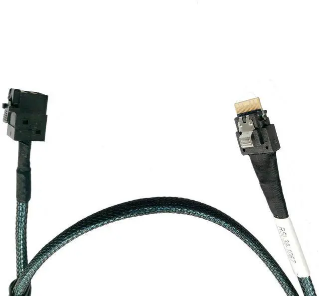 Alt view image 2 of 5 - 80cm SlimSAS 4X to Mini SAS HD 4X Storage Cable, SFF-8654 38Pin to SFF-8643 36Pin, 24Gbps SAS / 8GT/s PCIe SAS3.0 Server Internal Cable