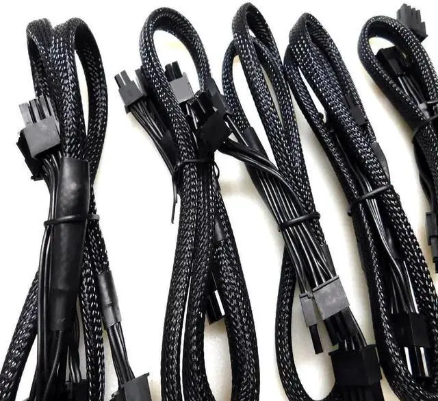 Main image of 1PCS Dual PCIe 8Pin (6+2) Sleeved GPU Power Cable Compatible with Seasonic Modular PSU X-650 X-750 X-850 X-1050 X-1250, Braided Modular Graphics Card Power Supply Wire