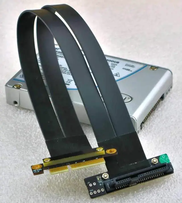Alt view image 4 of 7 - U.2 SFF-8639 NVMe Riser Extension Cable, PCIe 3.0 x4 Gen3 High Speed U2 to PCI-E 4X Solid State Drive Data Transfer Cable for Motherboard U.2 NVMe SSD Storage Expansion
