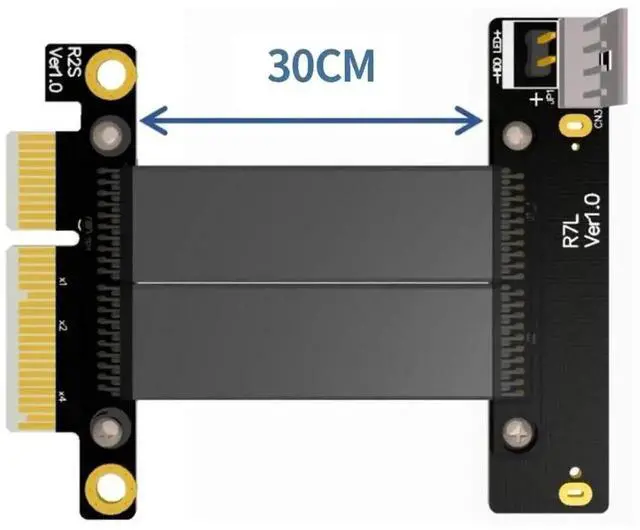 Alt view image 2 of 7 - U.2 SFF-8639 NVMe Riser Extension Cable, PCIe 3.0 x4 Gen3 High Speed U2 to PCI-E 4X Solid State Drive Data Transfer Cable for Motherboard U.2 NVMe SSD Storage Expansion