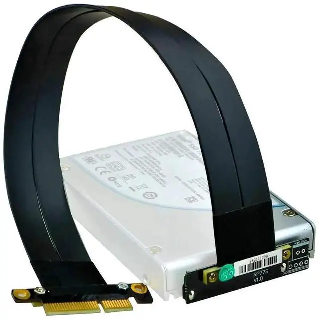 Alt view image 5 of 7 - U.2 SFF-8639 NVMe Riser Extension Cable, PCIe 3.0 x4 Gen3 High Speed U2 to PCI-E 4X Solid State Drive Data Transfer Cable for Motherboard U.2 NVMe SSD Storage Expansion