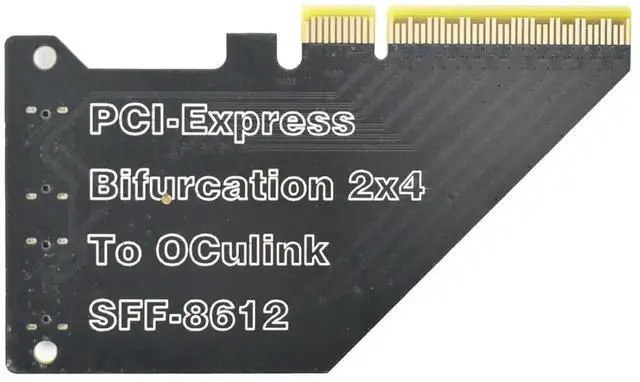 Alt view image 5 of 5 - Gen4 PCIe x8 to OCuLink SFF-8612 Adapter Card, SFF-8611 External PCIe Breakout for eGPU Dock, External Graphics Card & U.2 NVMe SSD, PCIe 4.0 x8 Host Expansion Adapter