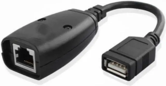 Alt view image 3 of 3 - USB Over RJ45 Extender Kit (Transmitter + Receiver), Extend USB Signal Up to 150FT via Single Cat5/Cat5e/Cat6 LAN Cable, Plug & Play USB Extension Adapter for Computer Printer Webcam Keyboard Mouse