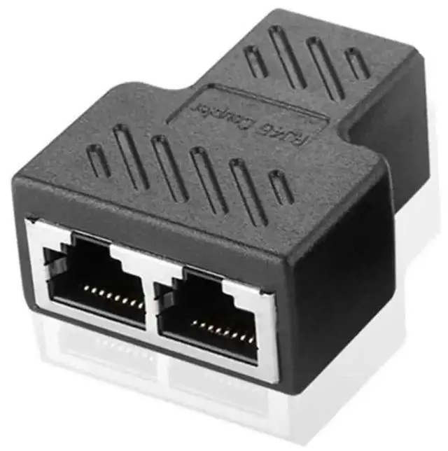 Alt view image 5 of 6 - RJ45 1-to-2 Splitter Adapter, 8-Core Shielded Gigabit Ethernet Cable Splitter, RJ45 Network Wire Extender Connector for Separating Two Network Signals Over Single Cable