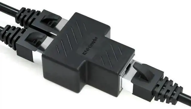 Alt view image 6 of 6 - RJ45 1-to-2 Splitter Adapter, 8-Core Shielded Gigabit Ethernet Cable Splitter, RJ45 Network Wire Extender Connector for Separating Two Network Signals Over Single Cable