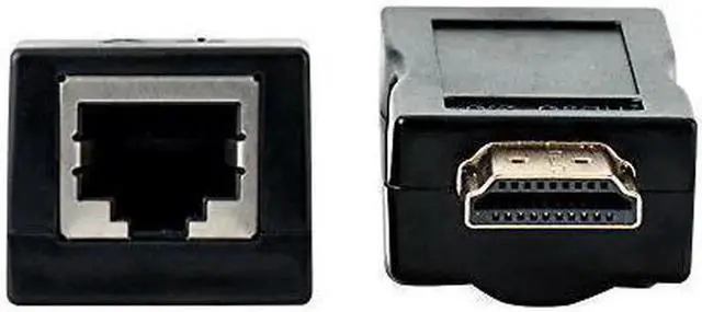Alt view image 2 of 4 - 30M/100FT HDMI Over RJ45 Extender Kit, HDMI to RJ45 Ethernet Transmitter & Receiver Adapter, Single Port RJ45 Video Extension via Cat5e/Cat6 Cable for Monitor TV Projector