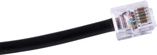 Alt view image 2 of 3 - 15cm RJ12 6P6C Male to Female Extension Cable, Panel Mount Telephone Line Cord for Landline Phone & Communication Equipment
