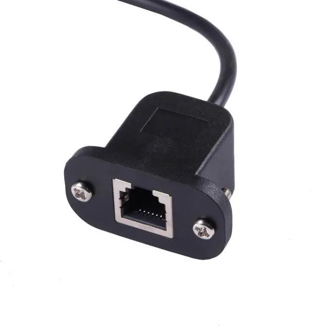 Alt view image 3 of 3 - 15cm RJ12 6P6C Male to Female Extension Cable, Panel Mount Telephone Line Cord for Landline Phone & Communication Equipment