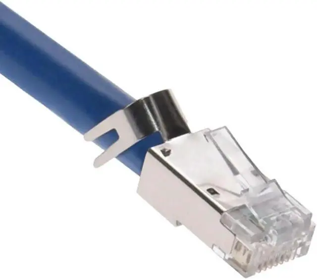 Alt view image 5 of 5 - 20 Pack CAT8 Shielded RJ45 Ethernet Plugs, 8P8C Network Cable Connector Ends with Clear Strain Relief Boots