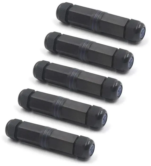 Main image of 5 Pack IP68 Waterproof Shielded RJ45 Female to Female Coupler, 1000Mbps Gigabit PoE LAN Cable Extender Connector Compatible with Cat5/Cat5e/Cat6 Ethernet Cables for Outdoor Use