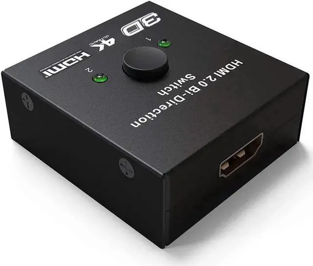 Alt view image 5 of 5 - Bi-Directional HDMI 2.0 Switch 2 in 1 Out / 1 in 2 Out, HDCP 2.2 Passthrough HDMI Switcher Supports 4K 2K@60Hz UHD & 3D Video