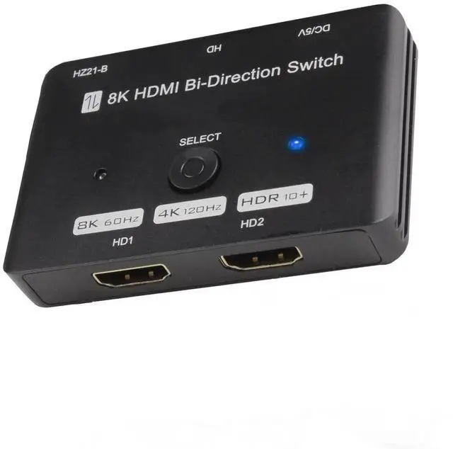 Main image of Upgraded Vszerda Bi-Directional HDMI 2.1 Switch 2 in 1 Out / 1 in 2 Out, 48Gbps Ultra High Speed HDMI Switcher Supports 8K@60Hz, 4K@120Hz & 2K@144Hz, Passive No External Power Required, Compatible wit