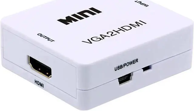 Alt view image 5 of 5 - 1080P VGA to HDMI Adapter with 3.5mm Audio Port, VGA Audio Video Converter Compatible with HDTV, Monitor, Laptop, Desktop PC