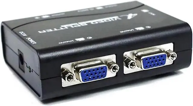 Alt view image 2 of 6 - 1 in 4 Out VGA Splitter Hub 4 Ports, 250MHz Bandwidth VGA Video Distributor Support Max 1920x1440@60Hz Resolution