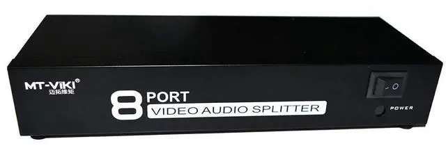 Alt view image 4 of 7 - MT-VIKI 1 in 8 Out 3 RCA Composite AV Splitter, 8-Port Analog Video Audio Distributor Box for CCTV, DVD, TV, Projector