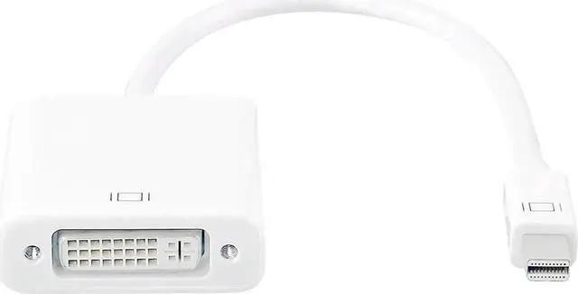 Main image of White Passive Mini DisplayPort to DVI-D Adapter, Thunderbolt Compatible MDP to DVI Video Converter Support Max 1920×1200 / 1080P@60Hz for Laptop, Monitor, Projector