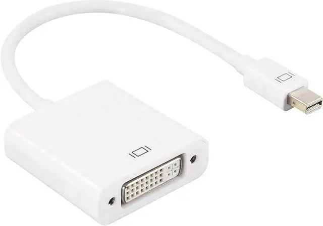 Alt view image 4 of 5 - White Passive Mini DisplayPort to DVI-D Adapter, Thunderbolt Compatible MDP to DVI Video Converter Support Max 1920×1200 / 1080P@60Hz for Laptop, Monitor, Projector