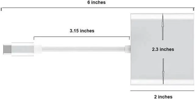 Alt view image 3 of 6 - USB-C Multiport Adapter with DP Alt Mode, USB Type-C to 4K HDMI + USB 3.0 + USB-C PD 20V 5A Charging Port Converter, Compatible with MacBook, Chromebook, Galaxy S8/S9, Yoga 900, XPS 13